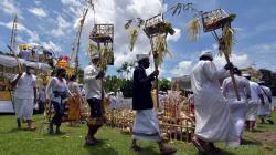 Suasana Khidmat Upacara Tawur Agung Kesanga Jelang Hari Raya Nyepi di Bali