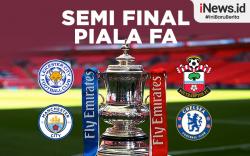Infografis - Chelsea Bentrok Man City pada Semifinal Piala FA