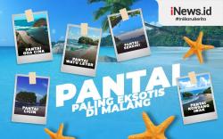 Infografis Pesona 5 Pantai Eksotis di Malang 