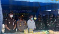 TNI AL Gagalkan Penyelundupan 100 Kg Sabu dari Malaysia di Perairan Asahan