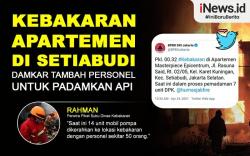 Infografis Kebakaran Apartemen di Setiabudi