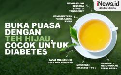 Infografis Manfaat Berbuka Puasa dengan Teh Hijau