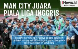 Infografis Manchester City Juara Piala Liga Inggris 4 Musim Beruntun
