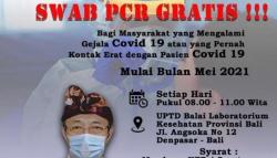 Mudahkan Pelacakan, Bali Gratiskan Swab Test PCR Masyarakat Bergejala Covid-19