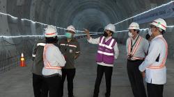 Presiden Jokowi Tinjau Pembangunan Tunnel Kereta Cepat Jakarta-Bandung<