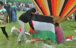 Festival Balon Udara, Bendera Palestina Berkibar di Atas Langit Wonosobo