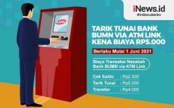 Infografis Tarik Tunai di ATM Link Kena Biaya Rp5.000 Mulai 1 Juni