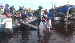 Banjir 5 Meter Kiriman dari Malaysia Rendam Ratusan Rumah di Sembakung Kaltara