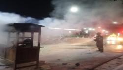 Gegara Karyawan Tinggalkan Kompor Menyala, Tamkot Kitchen Kuningan Terbakar Hebat