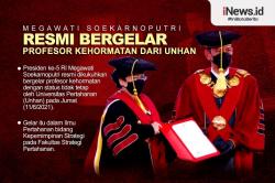 Infografis Megawati Raih Gelar Profesor Kehormatan