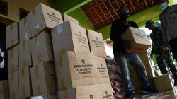 Bantuan Pangan untuk Warga Desa Bantengan Madiun yang Isolasi Mandiri