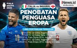 Infografis Italia Vs Inggris: Duel Penobatan Penguasa Eropa