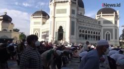 Video Ribuan Warga Medan Salat Idul Adha di Masjid Raya Al Mashun