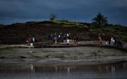 Viral di Medsos, Lokasi Tanah Bergerak di Tapin Malah Ramai Dikunjungi Warga