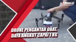 Video Petugas Manfaatkan Drone Antar Obat ke Kapal Isolasi Apung di Makassar