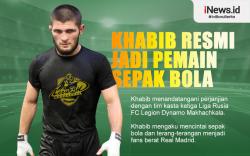 Infografis Khabib Nurmagomedov Resmi Jadi Pemain Sepak Bola