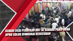 Video Sehari Usai Perayaan HUT RI, Sidang Paripurna DPRD Solok Diwarnai Kericuhan