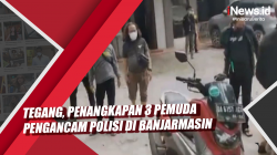 Video Tegang, Penangkapan 3 Pemuda Pengancam Polisi di Banjarmasin