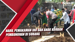 Video Haru, Pemakaman Ibu dan Anak Korban Pembunuhan di Subang