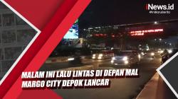 Video Lalu Lintas di Depan Mal Margo City Depok Sabtu Malam Lancar