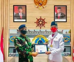 Danlanal Apresiasi Agung Fakhri, Paskibraka Nasional dari Babel<