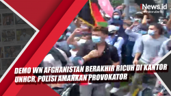 Video Demo WN Afghanistan Berakhir Ricuh di Kantor UNHCR, Polisi Amankan Provokator