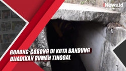 Video Gorong-Gorong di Kota Bandung Dijadikan Rumah Tinggal