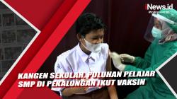 Rindu Sekolah, Puluhan Pelajar SMP di Pekalongan Ikut Vaksinasi