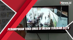 Video Perampokan Toko Emas di Medan Terekam CCTV