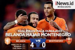 Infografis Hasil Kualifikasi Piala Dunia 2022: Belanda Hajar Montenegro 