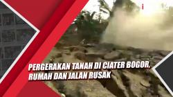 Video Pergerakan Tanah di Kampung Ciater Bogor, Rumah dan Jalan Rusak