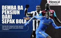 Infografis Mantan Striker Chelsea Demba Ba Pensiun dari Sepak Bola
