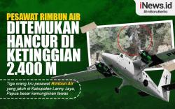 Infografis Pesawat Rimbun Air Ditemukan Hancur di Ketinggian 2.400 Meter