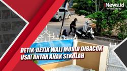 Detik-Detik Wali Murid Dibacok usai Antar Anak Sekolah di Palembang