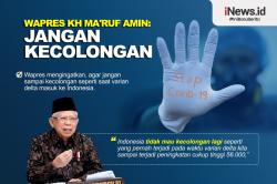 Infografis Ma'ruf Amin Ingatkan Jangan Kecolongan seperti Varian Delta