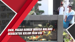 Video Unik, Pagar Rumah Warga Malang Berbentuk Kolam Ikan Koi