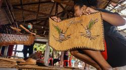 Lukisan Kulit Kayu Suvenir PON Papua