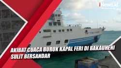 Video Akibat Cuaca Buruk, Kapal Feri di Bakauheni Sulit Bersandar