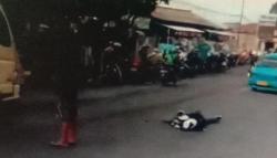    Innalillahi, Kecelakaan di Jalan Raya Sukabumi-Cianjur, Pelajar Tewas Bersimbah Darah<