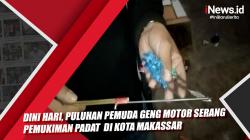 Dini Hari, Puluhan Pemuda Geng Motor Serang Pemukiman Padat  di Kota Makassar