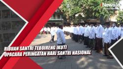 Video Ribuan Santri Tebuireng Ikuti Upacara Peringatan Hari Santri Nasional