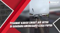 Video Pesawat Kargo Smart Air Jatuh di Bandara Aminggaru Ilaga Papua