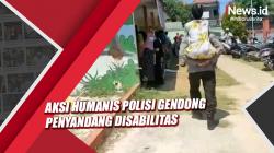 Aksi Humanis Polisi Gendong Penyandang Disabilitas ke Lokasi Vaksinasi di Sumenep
