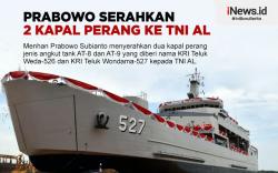 Infografis Menhan Prabowo Serahkan 2 Kapal Perang ke TNI AL