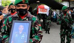 Suasana Pemakaman Dantim BAIS TNI Kapten Inf Abdul Majid yang Ditembak OTK