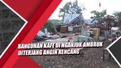 Video Bangunan Kafe di Nganjuk Ambruk Diterjang Angin Kencang