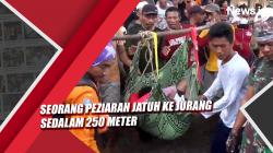 Video Seorang Peziarah Jatuh ke Jurang Sedalam 250 Meter