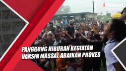 Miris, Panggung Hiburan Kegiatan Vaksinasi Massal di Pasaman Abaikan Prokes