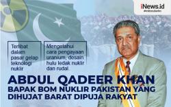 Infografis Profil AQ Khan, Bapak Bom Nuklir Pakistan