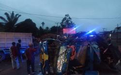 Tabrakan di Jalintim Muba, Sopir Truk Pengangkut Sepeda Motor Tewas di Tempat <